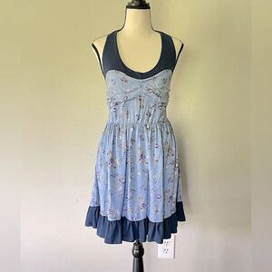 Women’s Olsenboye, Blue, Adjustable, 3-Way Strap, Knee-Length Dress. Size Large.